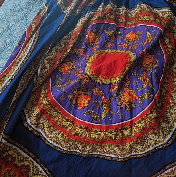 Vintage 70s vibrant print maxi dress - Picture 7 of 14